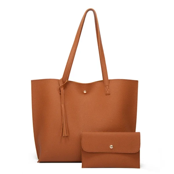 ⁦Wholesale PU Large Capacity Shoulder Bag, Famous Brand Fashion Designer Purse and Handbag for Women Tassels Tote Bag Wallet⁩ - الصورة ⁦6⁩
