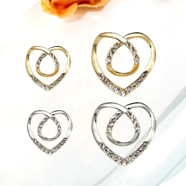 ⁦Hot Sale Silk Scarf Shawl Buckle Rhinestone Scarf Ring Flower Shaped Brooch Clip Spiral Hijab Scarf Ring Buckle⁩ - الصورة ⁦6⁩