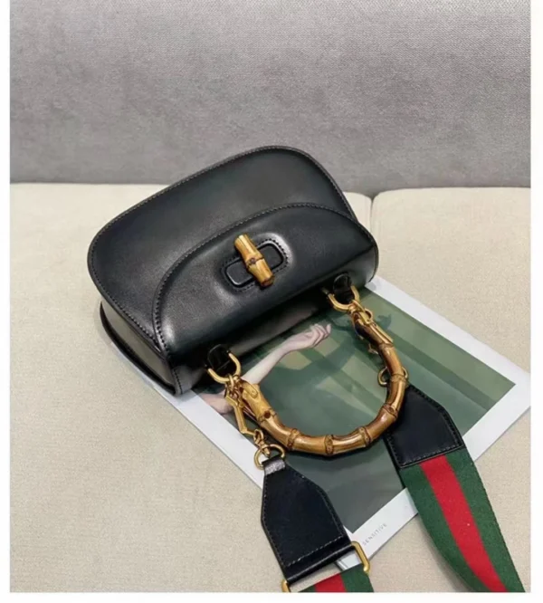 ⁦2025 Custom Famous Brands Designer Women Bamboo Handle Handbags Customizable Luxury Real Leather Ladies Hand Bags Crossbody⁩ - الصورة ⁦2⁩