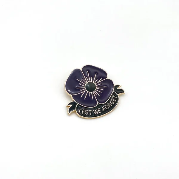 ⁦Memorial Day High Quality Metal Red Flower Brooch Remembrance Day Hard/Soft Enamel Poppy Pin Badge⁩ - الصورة ⁦3⁩