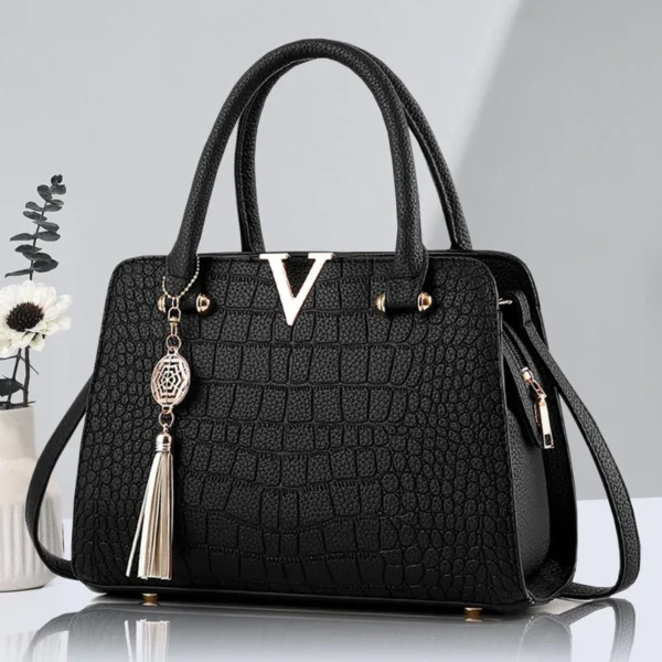 ⁦2 PCS Set 2024 Wholesale Luxury New Retro Rose Flower Designer Ladies Large Capacity Borsa Da Donna PU Leather Handbag Set⁩ - الصورة ⁦5⁩