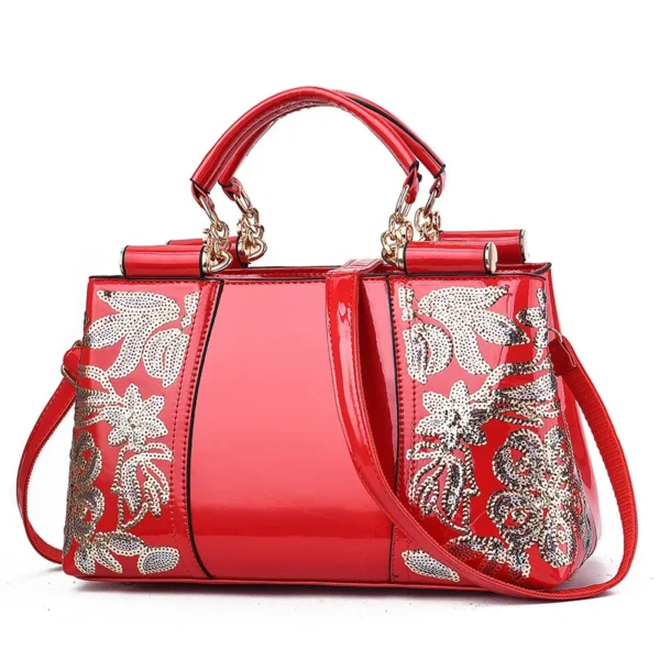 ⁦Factory New Sequins Flower Pattern Practical Large Capacity Single Shoulder Bag Cross Body Bag Wholesale Women Handbags Custom⁩ - الصورة ⁦3⁩
