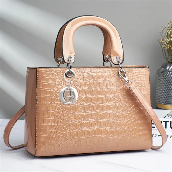 ⁦2022 New Pure Color Lady's Handbag Plaid Small square Bag and Cortex Women's Bag Handbags⁩ - الصورة ⁦4⁩