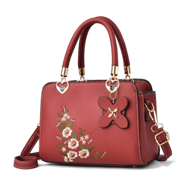 ⁦Fashionable Ladies'Bag ClassicTemperament Handbag With Zipper Shoulders Bags Ladies Messenger Large Capacity Embroidery Handbags⁩ - الصورة ⁦5⁩