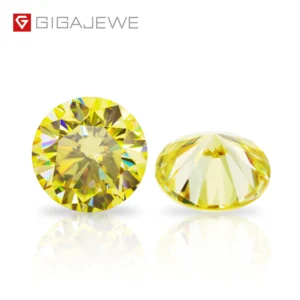 GIGAJEWE Vivid Yellow Manual Cut Loose Gemstone Moissanite Stone