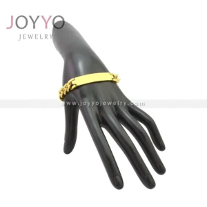 Fashion Luxury Inspirational Wrist Engraved Jewelry Figaro Stainless Steel Bracelets Gold Plated Best Friend Simple Women Link
