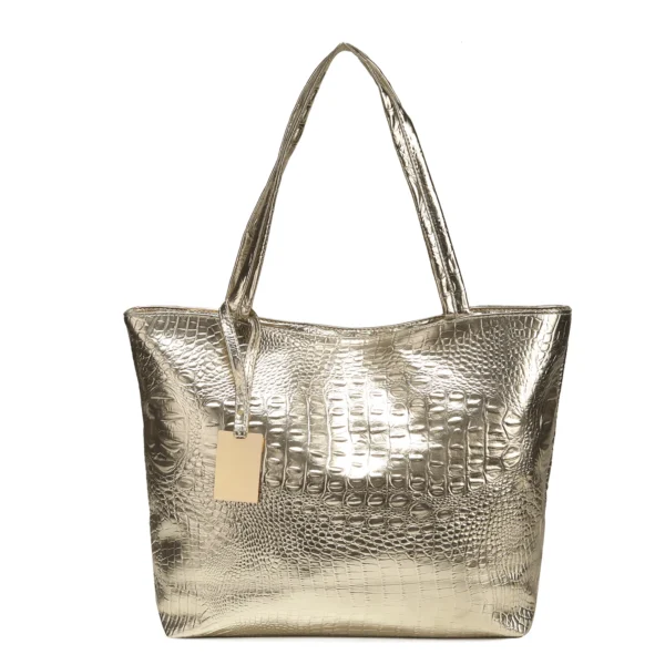⁦Fashion Casual Women Shoulder Bags Crocodile Handbag PU Leather Female Big Tote Bag Ladies Hand Bags⁩ - الصورة ⁦6⁩