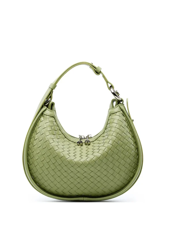 ⁦Custom Ladies Handbags Large Capacity Woven Cowhide Leather Tote Leather Hand Bags for Women Luxury⁩ - الصورة ⁦4⁩
