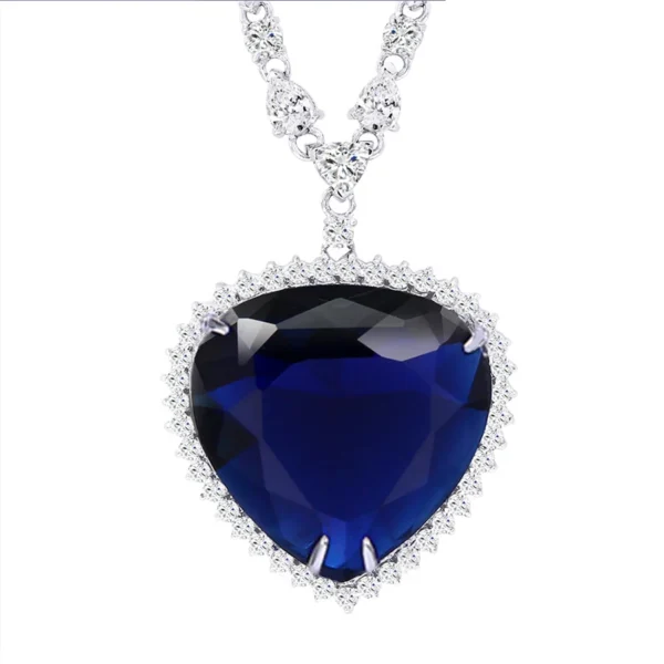 ⁦43280 Xuping free shipping Gold plated long heart of ocean necklace jewelry with jewelry box⁩ - الصورة ⁦6⁩