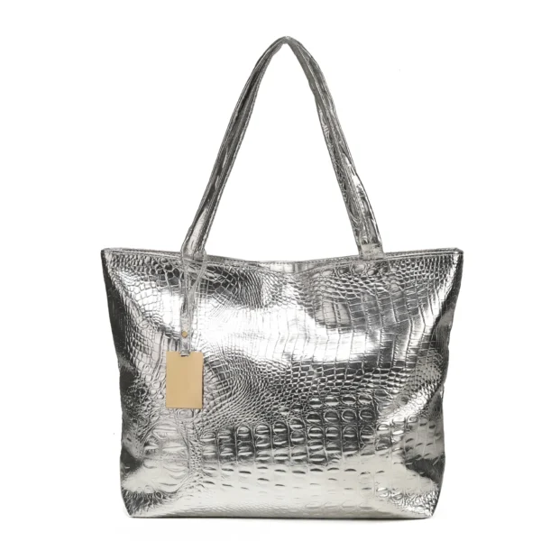 ⁦Fashion Casual Women Shoulder Bags Crocodile Handbag PU Leather Female Big Tote Bag Ladies Hand Bags⁩ - الصورة ⁦2⁩