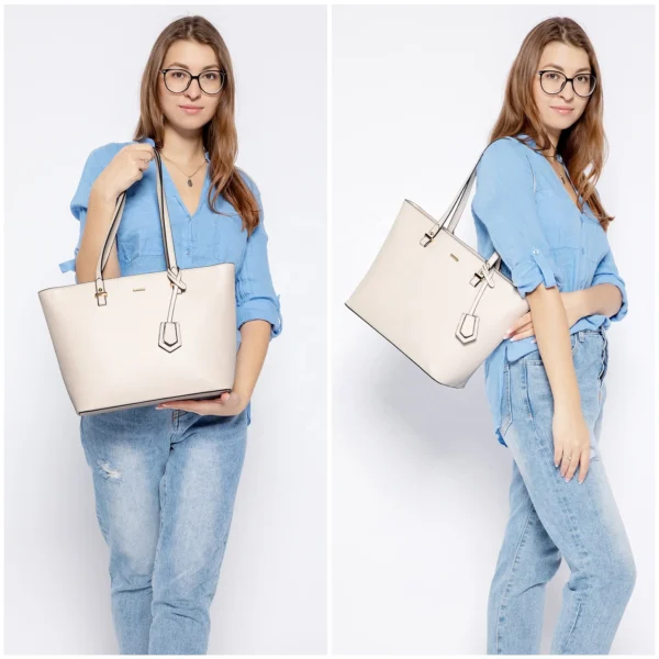 ⁦LOVEVOOK Hot Sale Factory Custom Women PU Leather Tote Bag High Quality Summer 3 Pieces Ladies Purses and Handbags for Women Bag⁩ - الصورة ⁦5⁩