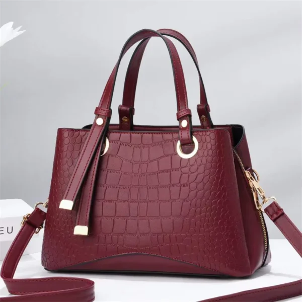 ⁦Designer Large Capacity Leather PU Casual Tote Handbags for Women Famous Brands Ladies Handbags⁩ - الصورة ⁦3⁩