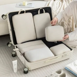 6Pcs Set Compression Packing Cubes Travel Accessories Expandable Travel Luggage Compression Packing Bag Cloth Storage Bag