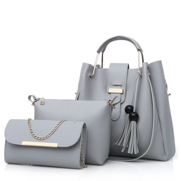 ⁦Wholesale Ladies Purses 3pcs Set Handbags for Women Large Capacity Bags⁩ - الصورة ⁦6⁩