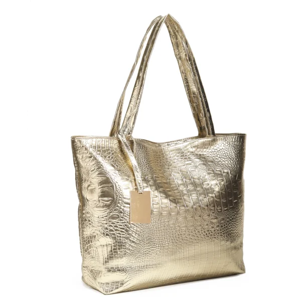 ⁦Fashion Casual Women Shoulder Bags Crocodile Handbag PU Leather Female Big Tote Bag Ladies Hand Bags⁩ - الصورة ⁦3⁩
