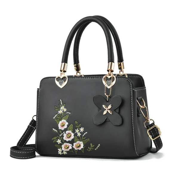 ⁦Fashionable Ladies'Bag ClassicTemperament Handbag With Zipper Shoulders Bags Ladies Messenger Large Capacity Embroidery Handbags⁩ - الصورة ⁦4⁩