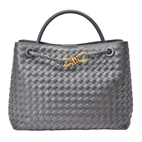Large Capacity Designer Braided Leather Handmade Woven Tote Bag Women Casual Ladies Shoulder Bag