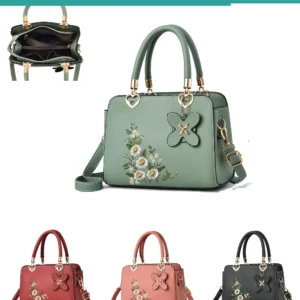 Fashionable Ladies'Bag ClassicTemperament Handbag With Zipper Shoulders Bags Ladies Messenger Large Capacity Embroidery Handbags