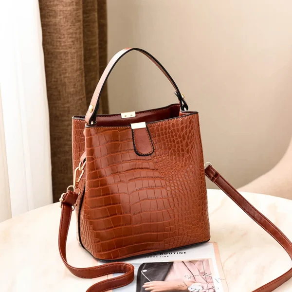⁦New Style in 2023 Leather PU Women Handbags Handbags for Women Luxury Women's Bucket Bags Handbags⁩ - الصورة ⁦3⁩