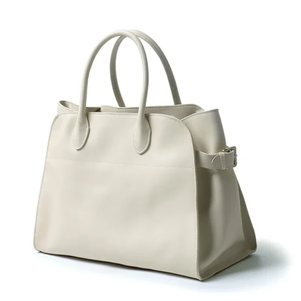 ⁦British Fashion Designer Genuine Cow Leather Large Niche Tote Handbags Luxury Real Leather Ladies Doctor Bags Croco OEM Handbag⁩ - الصورة ⁦5⁩