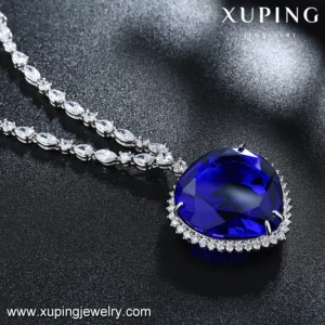 43280 Xuping free shipping Gold plated long heart of ocean necklace jewelry with jewelry box