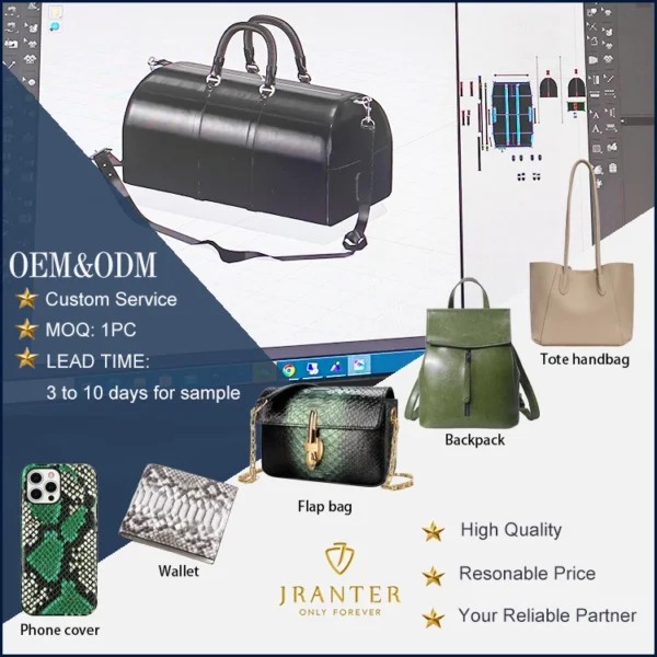 ⁦2025 Custom Famous Brands Designer Women Bamboo Handle Handbags Customizable Luxury Real Leather Ladies Hand Bags Crossbody⁩ - الصورة ⁦5⁩
