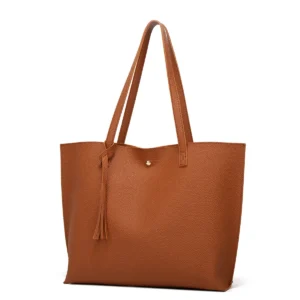 Wholesale PU Large Capacity Shoulder Bag, Famous Brand Fashion Designer Purse and Handbag for Women Tassels Tote Bag Wallet