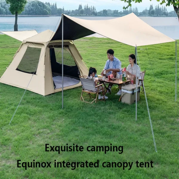 Outdoor 3 5 to 8 6 Person Stretch Beach Tents Waterproof Canvas Canopy Tent for Camping