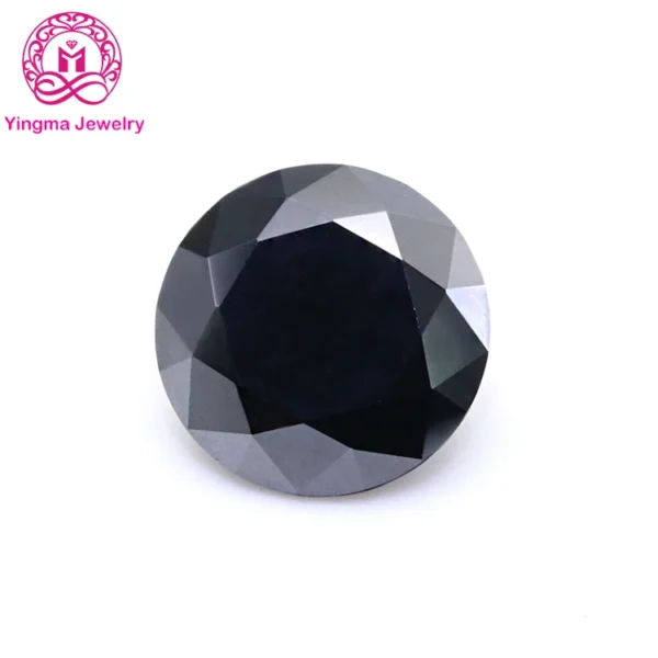 ⁦Yingma 1ct 2ct 3 Carat Moissanite Loose Diamond Synthetic Lab Created Moissanite Stones Black Moissanite⁩ - الصورة ⁦6⁩