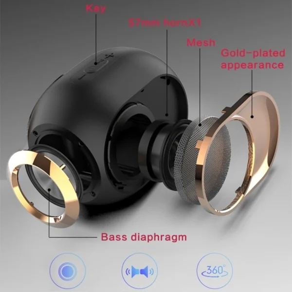 Hot Selling X6 TWS 5W Outdoor Waterproof Speaker Bass Wireless Speaker Support Hands-free USB AUX TF Card Speakers