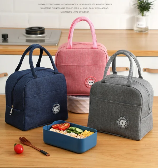⁦Wholesale Outdoor Portable Aluminum Foil Insulation Bag Picnic Bags Bento Box Pouch Thermal Lunch Bags for School Kids⁩ - الصورة ⁦4⁩