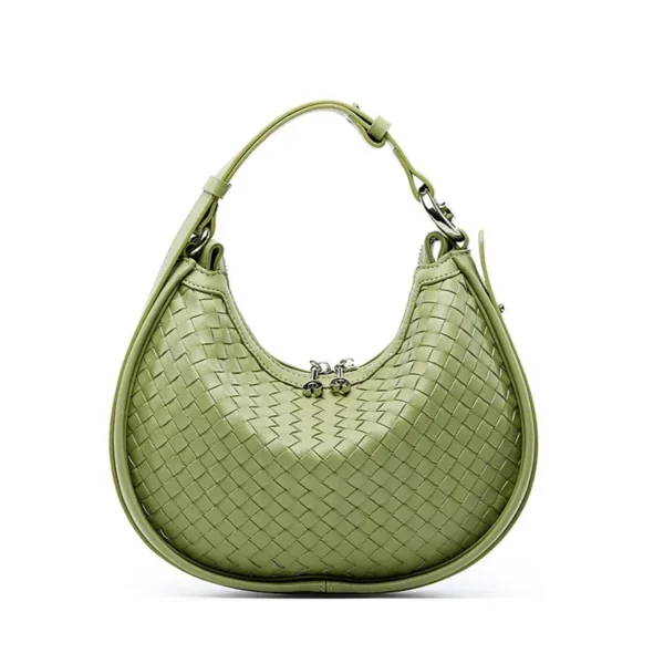 ⁦Custom Ladies Handbags Large Capacity Woven Cowhide Leather Tote Leather Hand Bags for Women Luxury⁩ - الصورة ⁦6⁩