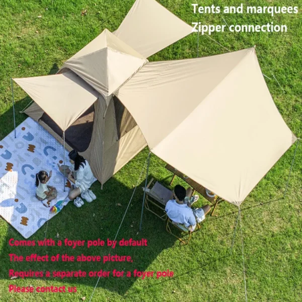⁦Outdoor 3 5 to 8 6 Person Stretch Beach Tents Waterproof Canvas Canopy Tent for Camping⁩ - الصورة ⁦3⁩