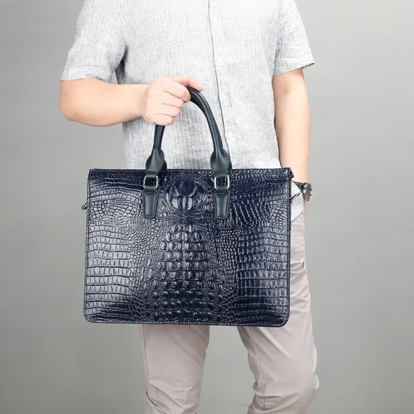 ⁦Wholesale Men's Laptop Briefcase New Product Business Man Handbag Fashion PU Leather Shoulder Bag 14 Inch Tote Laptop Briefcase⁩ - الصورة ⁦2⁩