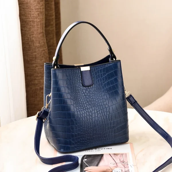 ⁦New Style in 2023 Leather PU Women Handbags Handbags for Women Luxury Women's Bucket Bags Handbags⁩ - الصورة ⁦2⁩