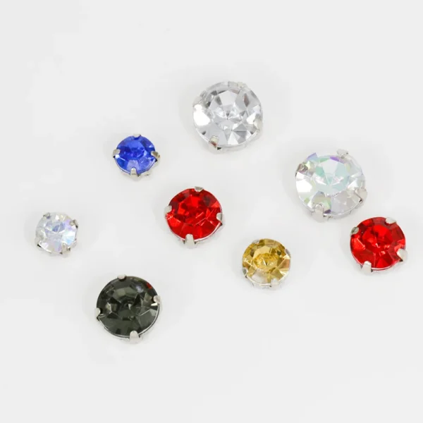 ⁦Wholesale Jewelry 925 Sterling Silver Cubic Zirconia Birthstone Garnet Custom Single Colorful Stone Stud Earrings⁩ - الصورة ⁦6⁩