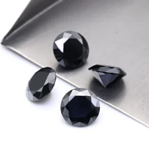 Yingma 1ct 2ct 3 Carat Moissanite Loose Diamond Synthetic Lab Created Moissanite Stones Black Moissanite