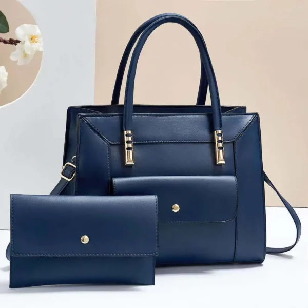 ⁦Large Capacity Sacs De Femmes Famous Brand Top Handle Tote Handbags and Purse Fashion Women Satchels Shoulder Bag With Wallet⁩ - الصورة ⁦5⁩