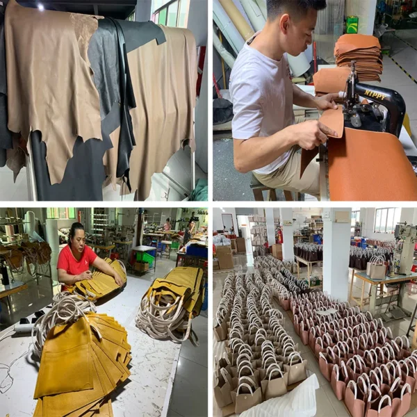⁦Factory Custom Luxury Designers Genuine Leather Top Grain Cowhide Handbag for Women Ladies Shoulder Messenger Cross-body Bag⁩ - الصورة ⁦5⁩