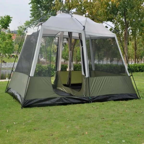 ⁦460*305*H210cm Two Bedrooms & One Mall Camping Family Tent Large Space for Traveling Hiking 6/7/8/persons Double Layers⁩ - الصورة ⁦5⁩