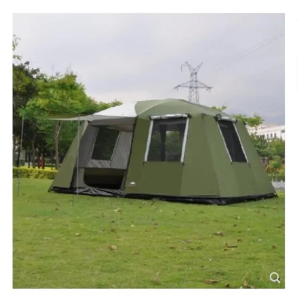 ⁦460*305*H210cm Two Bedrooms & One Mall Camping Family Tent Large Space for Traveling Hiking 6/7/8/persons Double Layers⁩ - الصورة ⁦2⁩