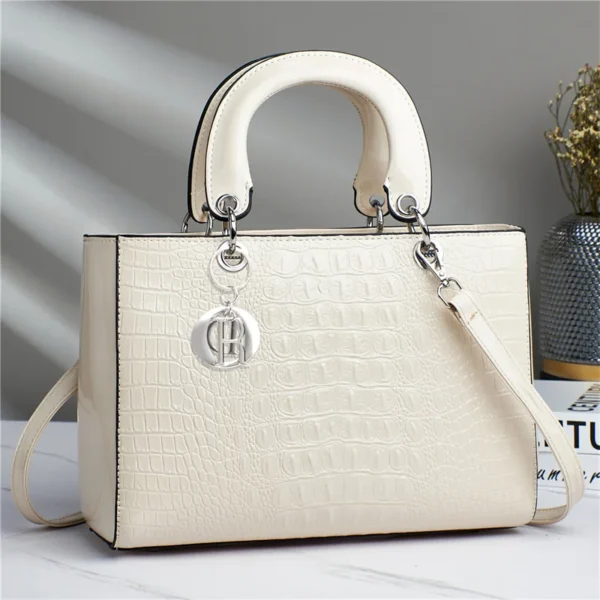 ⁦2022 New Pure Color Lady's Handbag Plaid Small square Bag and Cortex Women's Bag Handbags⁩ - الصورة ⁦5⁩