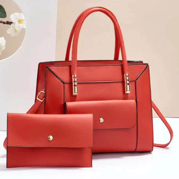 ⁦Large Capacity Sacs De Femmes Famous Brand Top Handle Tote Handbags and Purse Fashion Women Satchels Shoulder Bag With Wallet⁩ - الصورة ⁦2⁩
