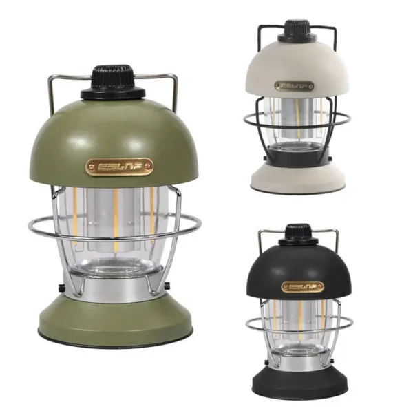 ⁦Portable Outdoor Camping Light Rechargeable Hanging Dimmable LED Retro Cage Light Hanging Tent Multifunctional Camping Light⁩ - الصورة ⁦6⁩