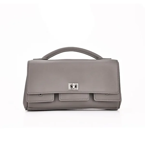 ⁦Vintage Style Messenger Bags Genuine Leather Bags Women Handbag Luxury Shoulder Handbag Dark Red Shoulder Bag⁩ - الصورة ⁦4⁩