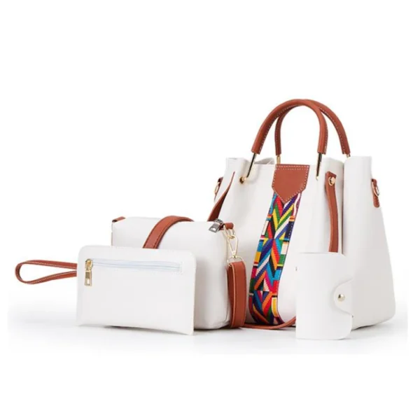 ⁦Trending PU Leather Large Ladies Purse and Handbags Custom Logo Women Tote Hand Bags Set⁩ - الصورة ⁦2⁩