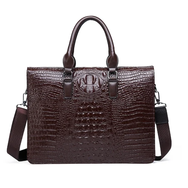 ⁦Wholesale Men's Laptop Briefcase New Product Business Man Handbag Fashion PU Leather Shoulder Bag 14 Inch Tote Laptop Briefcase⁩ - الصورة ⁦6⁩
