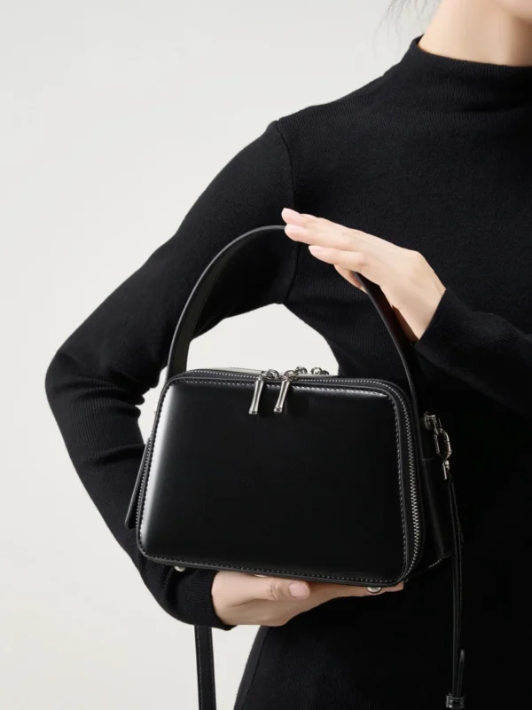 ⁦Wholesale Products Exquisite Women Bags Designer Luxury Leather Tote Handbag Genuine Cowhide Waxed Leather Fashion Casual Bag⁩ - الصورة ⁦5⁩