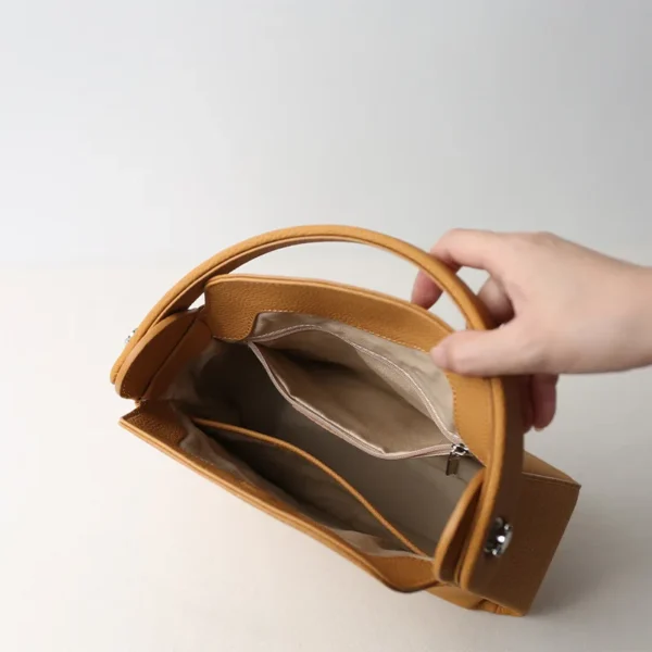 ⁦Factory Custom Luxury Designers Genuine Leather Top Grain Cowhide Handbag for Women Ladies Shoulder Messenger Cross-body Bag⁩ - الصورة ⁦2⁩