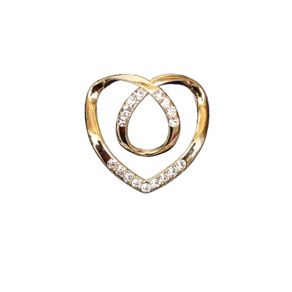 ⁦Hot Sale Silk Scarf Shawl Buckle Rhinestone Scarf Ring Flower Shaped Brooch Clip Spiral Hijab Scarf Ring Buckle⁩ - الصورة ⁦4⁩